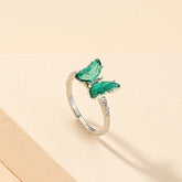Summer Crystal Butterfly Ring